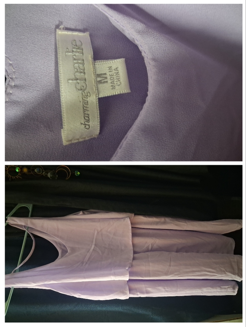 Charming Charlie Lilac Sleeveless Layered Dress